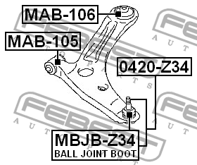 MITSUBISHI ASX (2010>)/ LANCER [CY] (2007>) MAB-105 FEBEST
