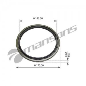 Кольцо уплотнительное [D=175 d=143.5 h=8] 700.286 MANSONS