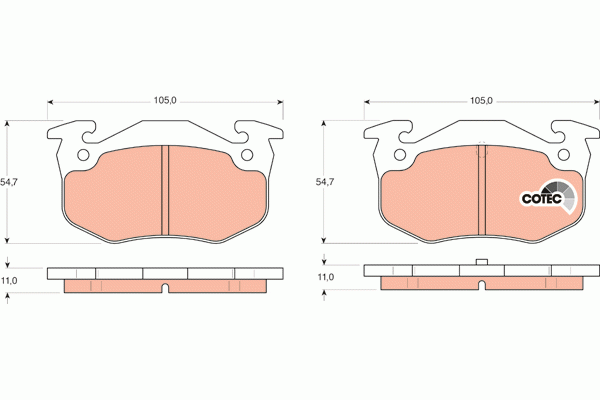 RENAULT 19,CLIO 1.4-1.9D 88-98 с ABS GDB1305 TRW