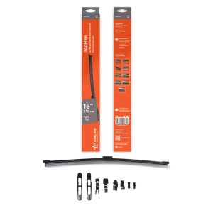 Щетка стеклоочистителя задняя бескаркасная 375мм (15) 8 адаптеров AWB-R-375 AIRLINE