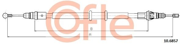 Трос стояночного тормоза COFLE 92106857 COFLE