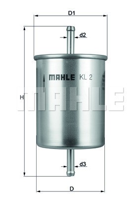 Фильтр топливный KL2 KL2 MAHLE KNECHT