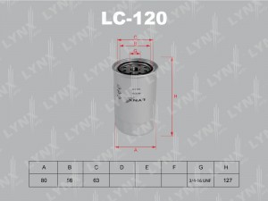 фильтр масляный! Toyota Hilux 1.8 89-94/Hiace 1.6-2.0 <89 LC-120 LYNXAUTO