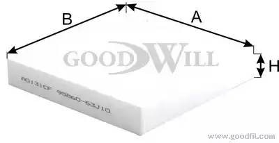 Фильтр салона AG131CF AG 131 CF GOODWILL