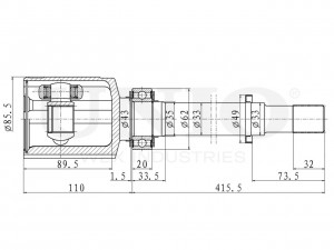 ШРУС внутренний правый CVJ-30174 UNIO