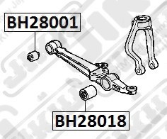 Сайлентблок  HONDA Accord INSPIRE CB5 Sep 89 Sep 98 BH28001 BH28001 JIKIU