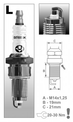 Свеча зажигания SUPER FORTE LOR15YC (1289) LOR15YC BRISK