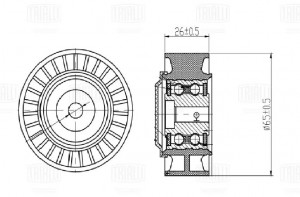 Ролик привод. ремня Audi A6 (11-) 2.0TDi (опор.) h26 (CM 5779) CM5779 TRIALLI