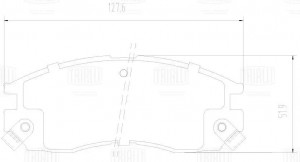 Колодки торм. для а/м Mitsubishi Galant (96-)/Eclipse (99-) диск. перед. (PF 242 PF 2421 TRIALLI