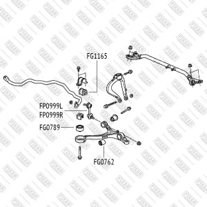 сайлентблок рычага нижнего задний!\ Honda Accord 08> FG0789 FIXAR