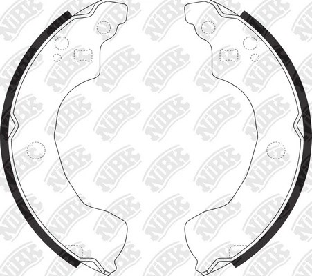 Колодки тормозные NISSAN Almera N16E (00-06) задние барабанные (4шт.) NIBK FN1247 NIBK