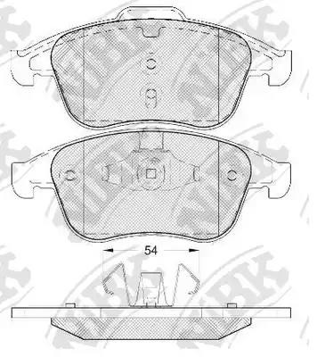 Колодки тормозные дисковые PN0393 PN0393 NIBK