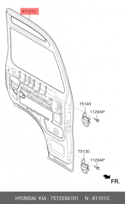 Дверь HYUNDAI County (06-) левая огрунтованная OE 751205A101 HYUNDAI KIA