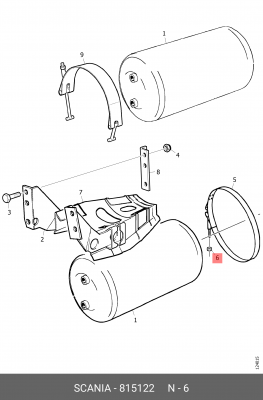 Гайка М6 815122 SCANIA