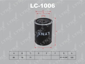 фильтр масляный!\ VW Passat/Golf/Sharan/Vento/ T4 1.9 TDI 96-03, Ford Galaxy 1.9 LC-1006 LYNXAUTO