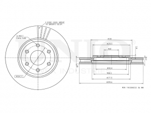 Диск тормозной передний BRD-20319 UNIO