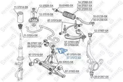 сайлентблок нижн. рычага зад. л.!\ Honda Civic all 91-95 87-37012-SX STELLOX