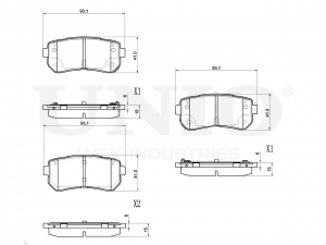 Колодки тормозные диск. задние BRP-20043 UNIO