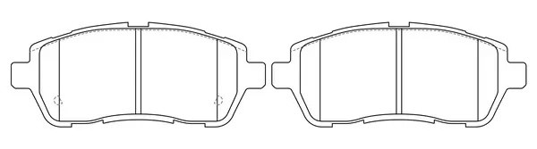 Колодки тормозные передние FORD FIESTA 08-/MAZDA 2 07- BP25562 BP25562 SB NAGAMOCHI