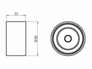 Ролик натяжителя ремня ГРМ GT70970 GT70970 GMB