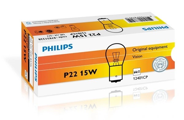 Лампа 12V P22 15W BA15s PHILIPS 12401CP PHILIPS