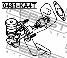 Цилиндр сцепления главный MITSUBISHI L200 05- 0481-KA4T 0481-KA4T FEBEST