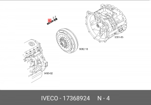 шпилька! установочный штифт КПП M10x80/105\ Iveco 17368924 IVECO