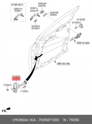 Ограничитель двери 79390-F1000 79390F1000 HYUNDAI KIA