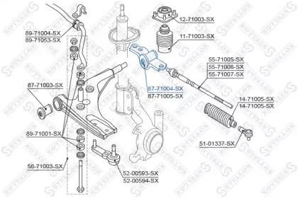 сайлентблок рычага зад. л.!\ Mazda 323/323F all 89-94 87-71004-SX STELLOX