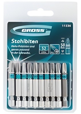 Набор бит РН3х50, сталь S2, 10шт. GROSS 11336 GROSS