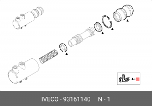 р/к цилиндра сцепления! /без поршня/ главного (для IV4853408)\Iveco EuroCargo/St 93161140 IVECO