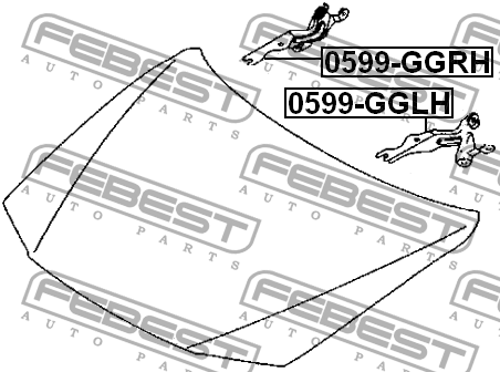 Петля капота левая 0599-GGLH FEBEST