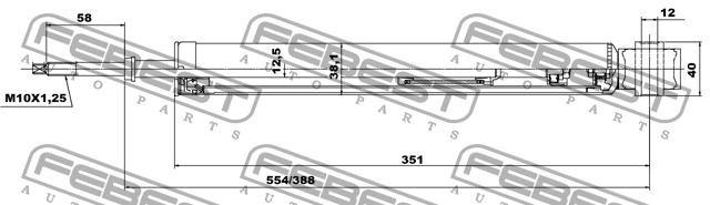 Амортизатор задний NISSAN TIIDA 02656534R 02656534R FEBEST