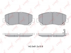 Колодки тормозные дисковые передние BD-5125 LYNXAUTO