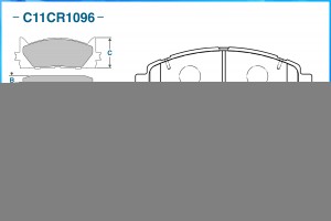 Тормозные колодки передние Low Metallic C11CR1096 C11CR1096 CWORKS