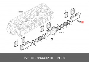 болт! коллектора M10x20\IVECO PowerStar/EuroTech/EuroStar 99443210 IVECO