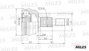 ШРУС наружный AUDI A3/VW G4/SKODA OCTAVIA 1.4-1.9D 96-05 (GKN 302961) GA20022 GA20022 MILES