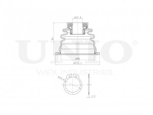Пыльник ШРУСа (к-т) DUC-30025K UNIO