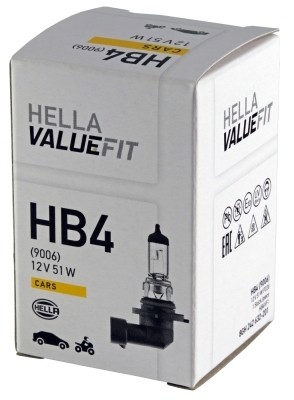 лампа! накаливания VALUEFIT, HB4 12V 51 (55W) P22d 8GH242632-201 HELLA