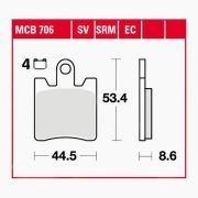 Колодки дисковые MCB706SV MCB706SV TRW LUCAS