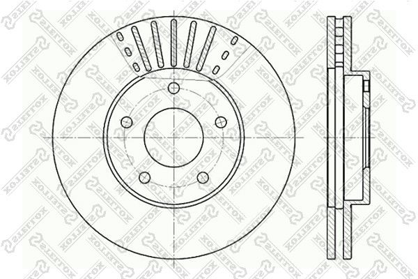диск тормозной передний\ Nissan Almera/Primera 1.6-2.0/2.2D 00 60202256VSX 6020-2256V-SX STELLOX