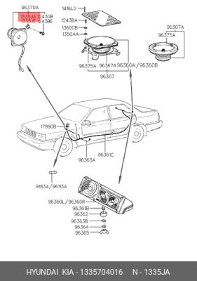 Гайка М40 HYUNDAI KIA ОЕ 1335704016 HYUNDAI KIA
