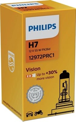 H7 12V 55W +30% VISION PX26d 12972PRC1 PHILIPS