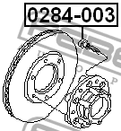 Шпилька колесная 0284-003 0284-003 FEBEST