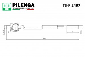Тяга рулевая TOYOTA COROLLA 120 TS-P2497 TSP2497 PILENGA