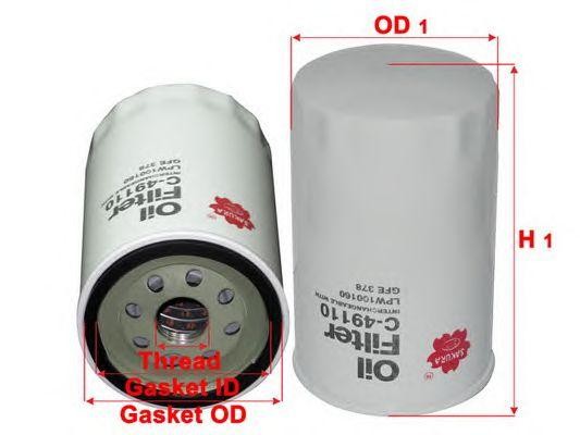 Фильтр масляный ROVER 75 (99-) (2.0/2.5) (V6) SAKURA C49110 SAKURA