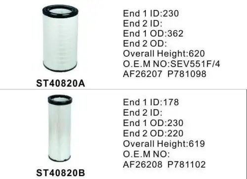 Фильтр воздушный ST40820AB STAL ST40820AB STAL