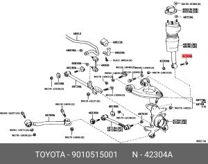 БОЛТ/BOLT, 90105-15001 90105-15001 TOYOTA