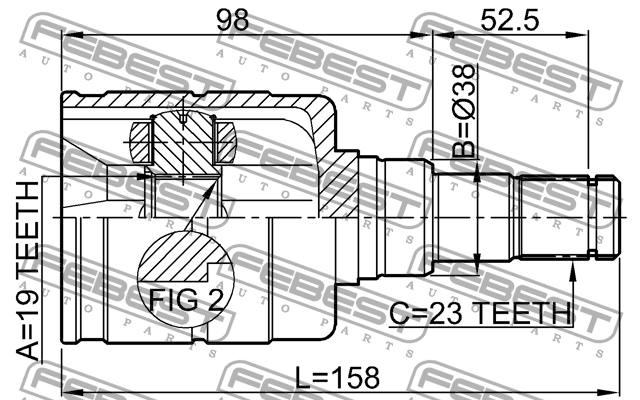 ШРУС 0111-1SZFE 0111-1SZFE FEBEST