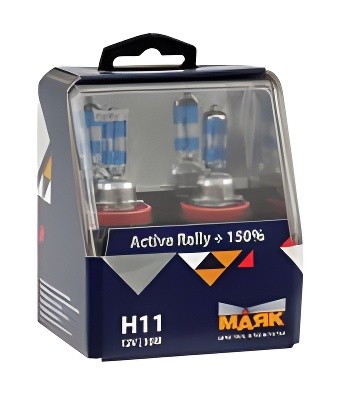 Лампа ксеноновая головного света H1 P14.5s Active Rally + 150% 12V цена за компл 72110AR+150 MAYAK